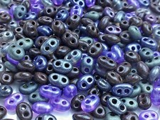 Twin 2 Hole Czech Glass Seed Beads Size 2.5x5mm " MIXTURE COLOR 31 " 50 Grams