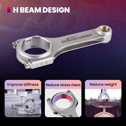 4340 Connecting Rods for BMW E36 3.0L M3 S50B30 European model 1992-1995 5.59'' - Picture 2 of 11