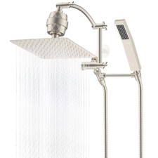 10'' High Pressure Filtered Rainfall Shower Head with Handheld Spray Combo