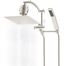 10'' High Pressure Filtered Rainfall Shower Head with Handheld Spray Combo
