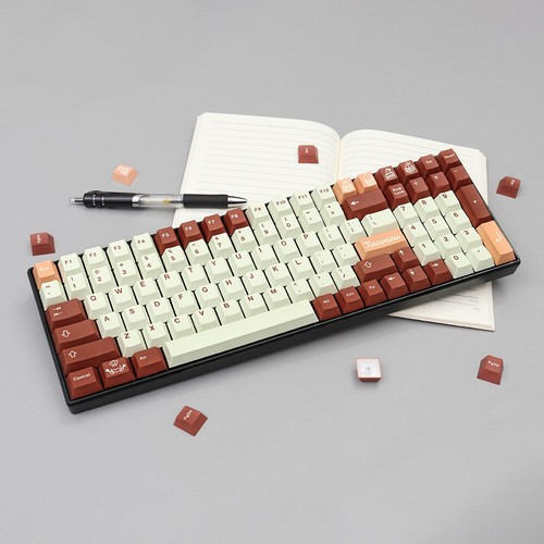 Tiramisu Theme Keycap Chocolate Color 129 Keys Cherry Profile PBT For MX  - Picture 9 of 12