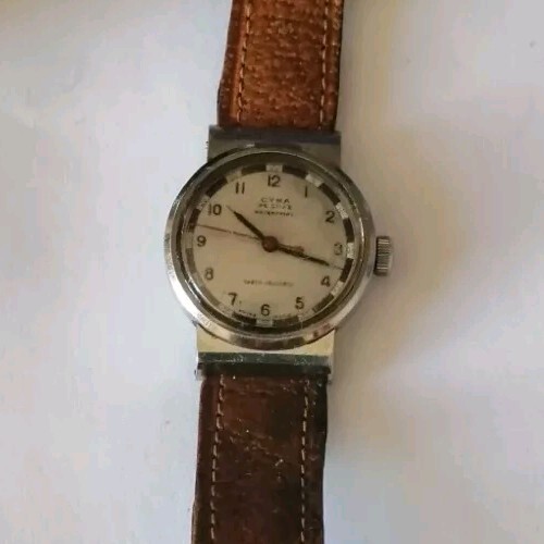 Seltene Cyma Watersport Militär 40er Jahre Mechanische Herren Vintage Uhr. funktionstüchtig - Bild 2 von 8