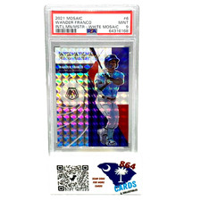 PSA 9 2021 Mosaic Wander Franco WHITE Prizm  /25 insert POP 1 None Higher
