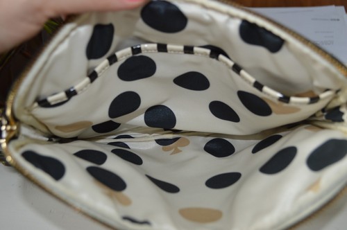 Bolso Bandolera Mujer KATE SPADE Negro/Blanco Rayas Charol - Imagen 6 de 6