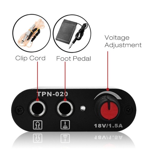1PC Mini Power Supply Professional Black Metal Power Supply for Machine US Plug - Afbeelding 7 van 11