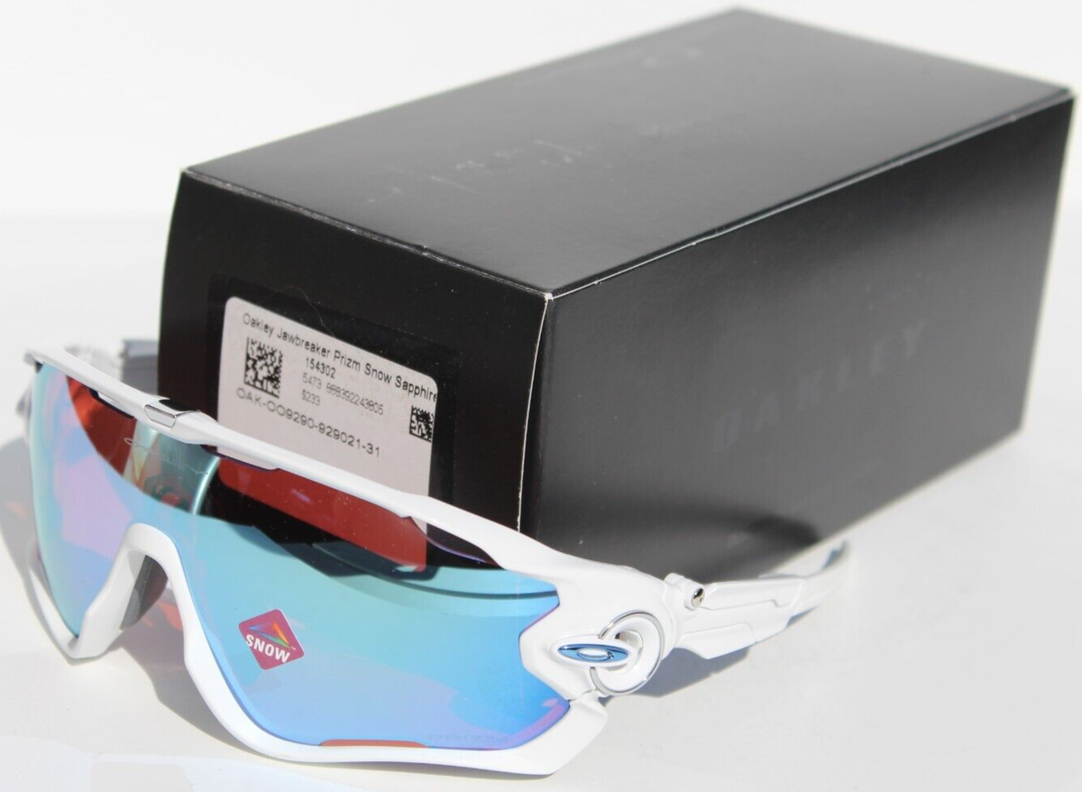 OAKLEY Jawbreaker Sunglasses White/Prizm Snow Sapphire NEW OAKLEY Jawbreaker Sunglasses White/Prizm Snow Sapphire NEW