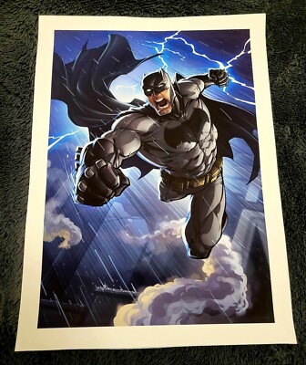 Batman Comic Style Canvas Print Pop Art Poster (Sz. 30.5''x 22.5'') Print Only!!
