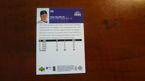 2006 UPPER DECK # 1065 CLINT HURDLE BASEBALL CARD - Picture 2 of 2