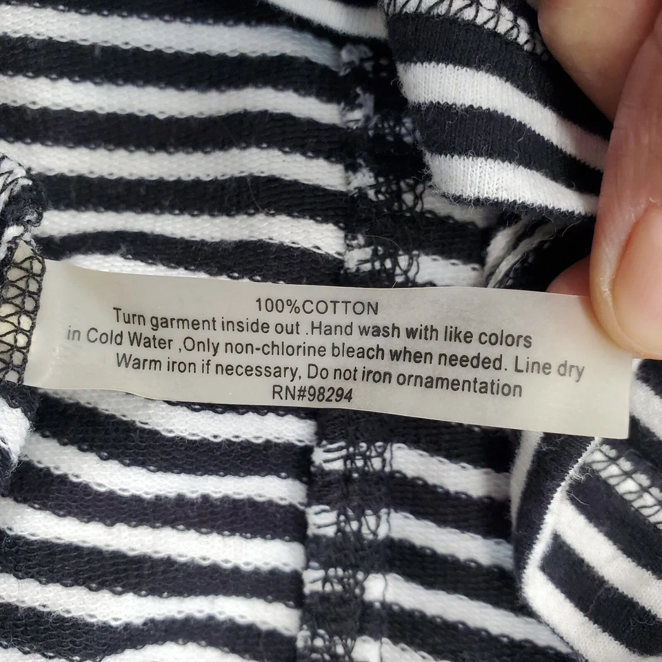 Onque Casual Jacket Women M Multi Striped Beaded 3/4 Sleeve Collared Full Zipper - Image 4 of 4