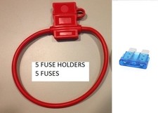 5 14 GAUGE ATC FUSE HOLDER With COVER 5 15 AMP FUSES IN-LINE 14 GA. USA