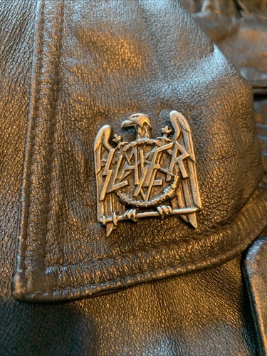 Vintage SLAYER (only) Patched Leather Jacket HeavyMetalCollectible Patches 80’s+ - Picture 14 of 24