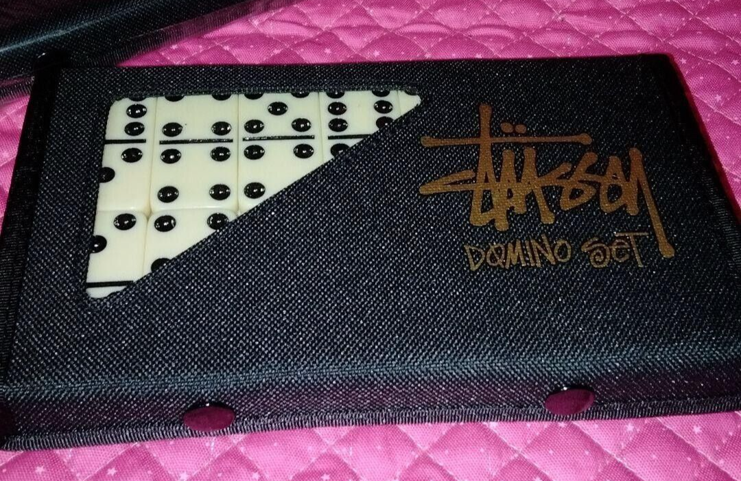 stussy ドミノワッペンスタジャン黒ダイスジャケットキッズにもDominos ☆人気☆【STUSSY】☆Stussy x Dries Van Noten Varsity Jacke.t