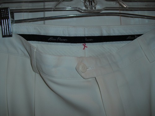 NUOVO pantaloncino golf Alan Flusser uomo taglia 40 - bianco - nuovo con etichetta nuovo con etichetta - Foto 4 di 4