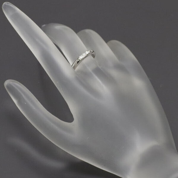 Mikimoto Pt950 diamond ring 0.10ct - Auth free shipping from