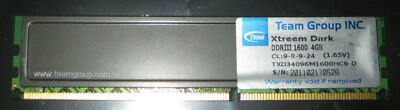4GB TEAM GROUP XTREEM DARK DDR3 1600MHz PC3-12800 240-pol.CL9 TXD34096M1600HC9-D