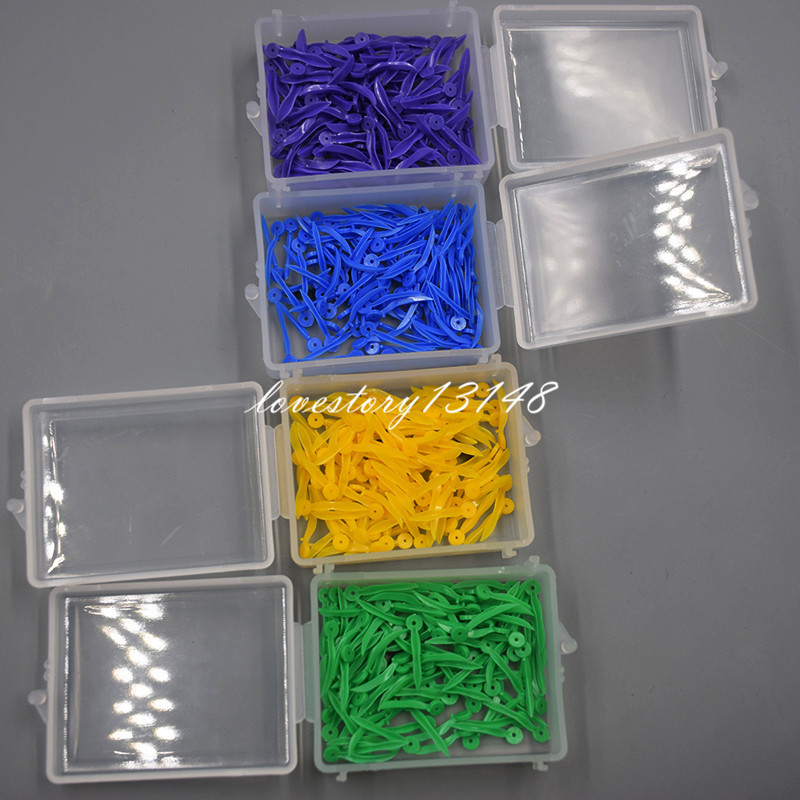 400-Piece Dental Wedge Set – Disposable Plastic Wedges With Holes, 4 Sizes, For Dental Restorations