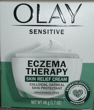 Olay Sensitive Eczema Therapy Skin Relief Cream Colloidal Oatmeal, 1.7 oz NEW