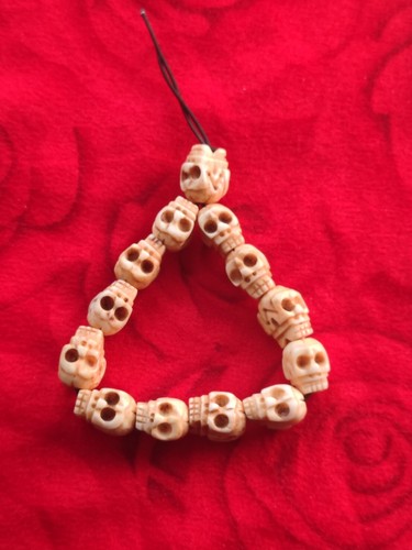 Vintage Yak Bone Skull Tibetan Buddhist Meditation Prayer Mala Beads Bracelet - Picture 5 of 5
