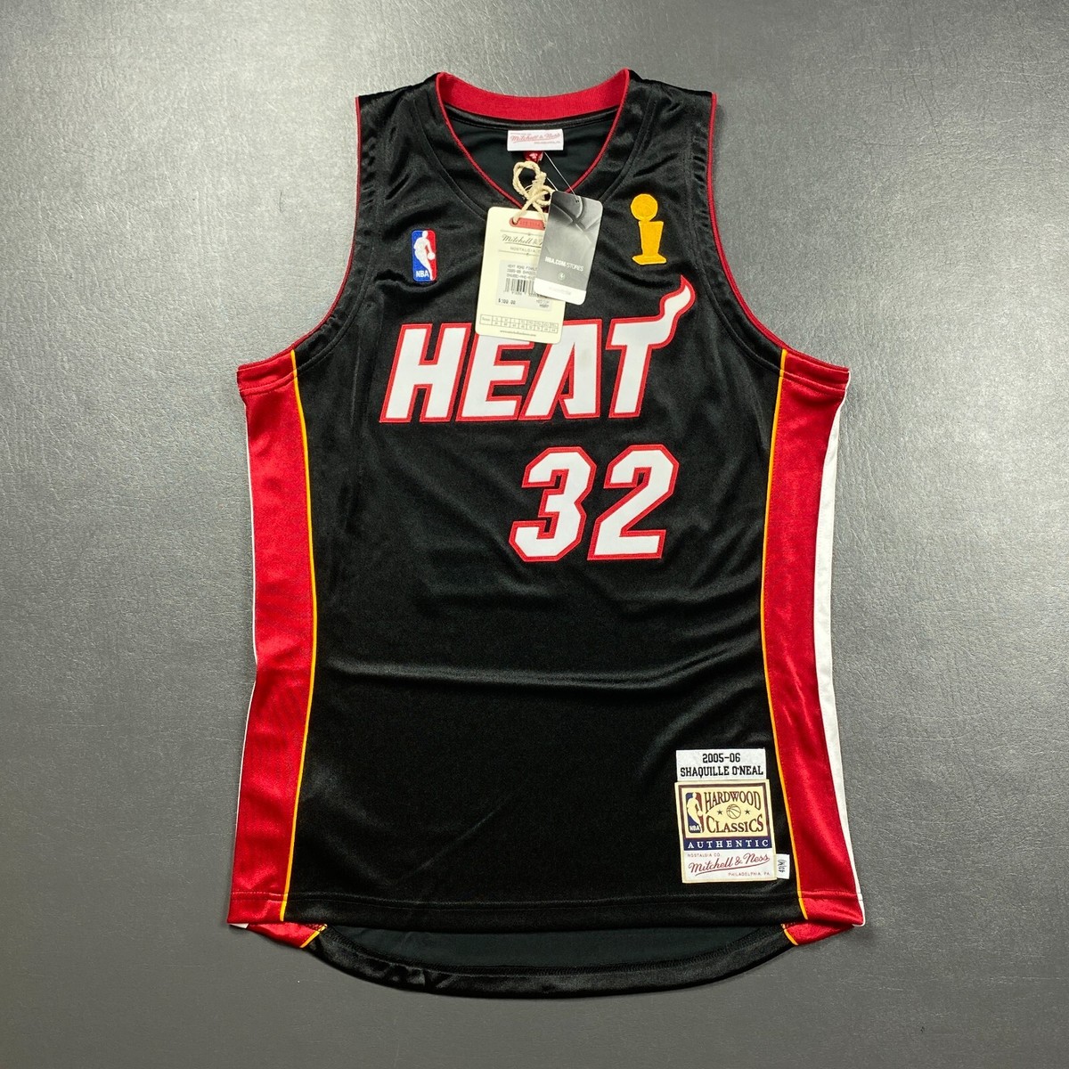 100% Authentic Shaquille O'Neal Mitchell Ness 2006 Finals