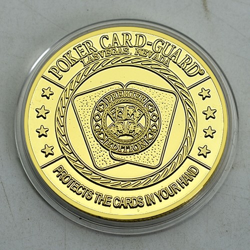 Tarjeta de póquer Texas Hold'em Lasvegas-guardián moneda ficha de oro medalla conmemorativa de la suerte - Imagen 7 de 12