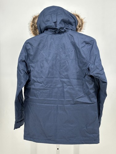 Columbia Mens Penns Creek II Parka Coat M Blue Omni-Heat Faux Fur Trim Insulated - Picture 2 of 5