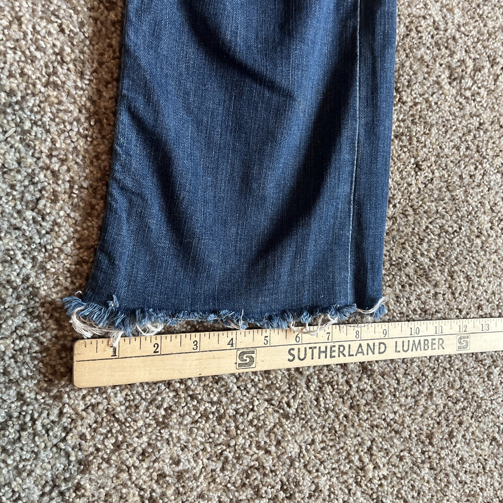 Women's BKE BUCKLE Denim Harper Blue Dark Jeans 27 (30 X 28) Raw Hem - View 10