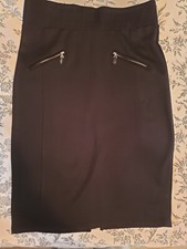 431 Womens Med Black Skirt Unbranded Pencil Straight Stretch Career Work Classy