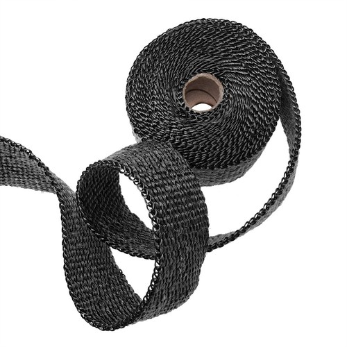 2x Roll 50mm*5M Titanium Lava Header Manifold Exhaust Heat Wrap Tape Ties Kit US - Bild 10 von 12
