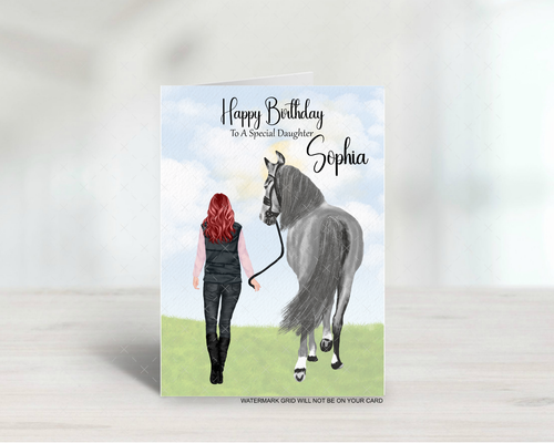 Personalised Birthday Cards Horse Wife Ladies Girls Daughter Sister Friend Mum - Picture 10 of 11