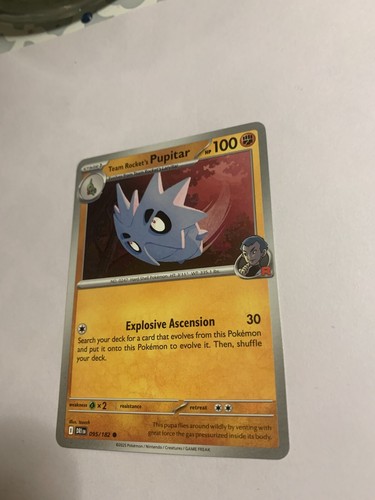 Team Rocket's Pupitar 095/182 Sv10: Destined Rivals Regular - Picture 1 of 2