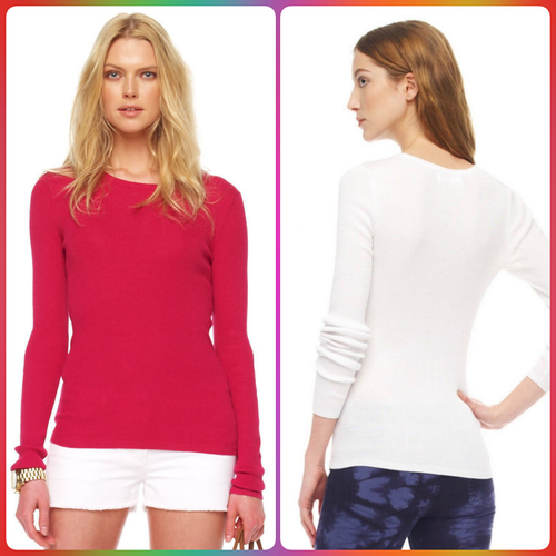 Maglione girocollo MICHAEL Michael Kors rosa a costine in maglia - Taglia ⇒ Extra Large - Foto 2 di 5