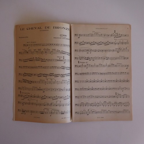 Bronze Horse Partition MCMXXX AUBER Francis SALABERT Paris France N3592 - Picture 5 of 12