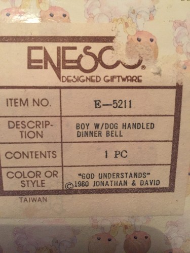 1980 Special Issue Precious Moments BELL GOD UNDERSTANDS E 5211 - Picture 2 of 2