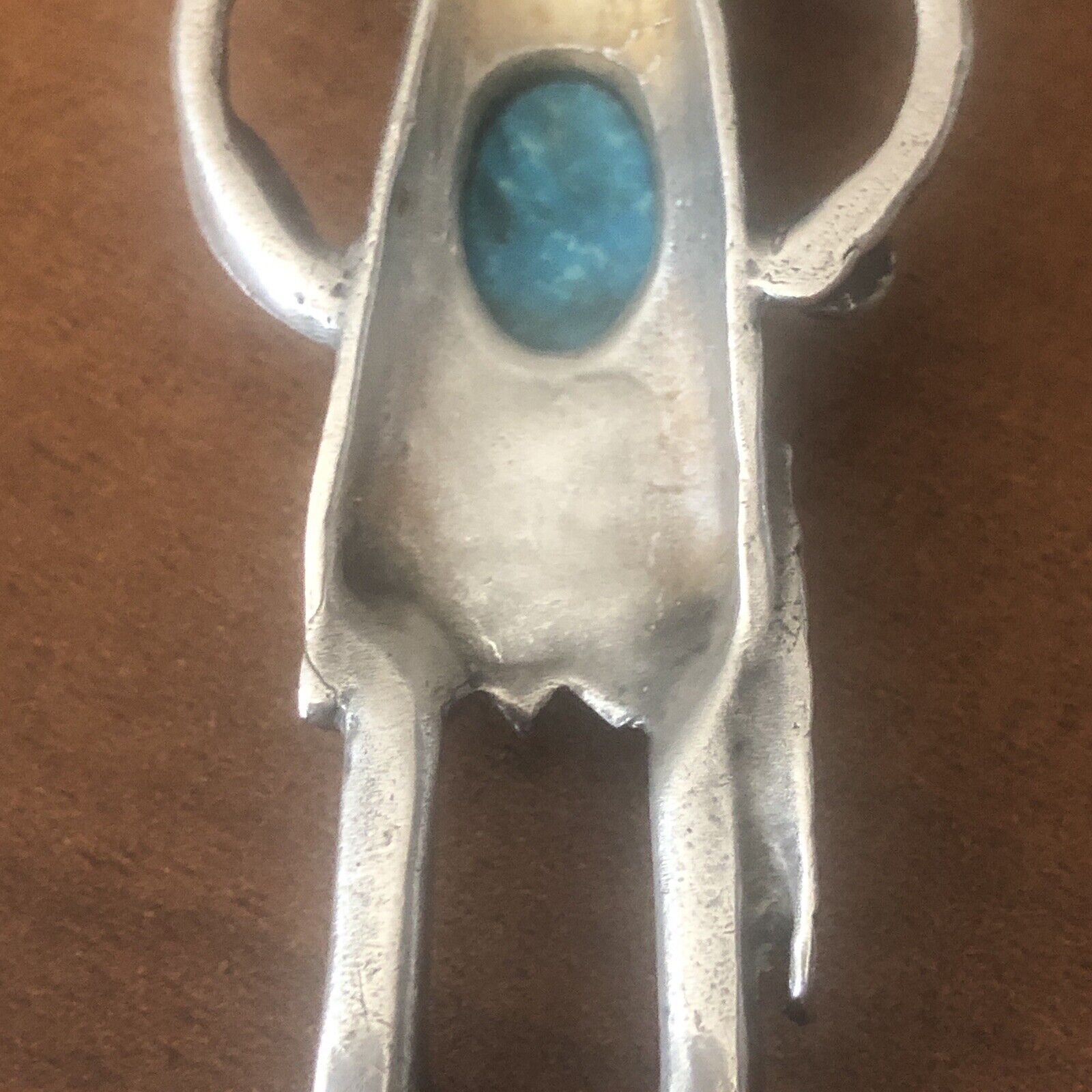 3” NAVAJO Silver TURQUOISE KACHINA PENDANT - Picture 7 of 9