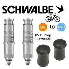 Schwalbe Fahrrad Clik Valve SCV Klick Ventil System (DV) Dunlop Set (2St)
