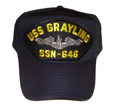 USS GRAYLING SSN-646 with Enlisted Silver Dolphins HAT - Veteran Owned Business