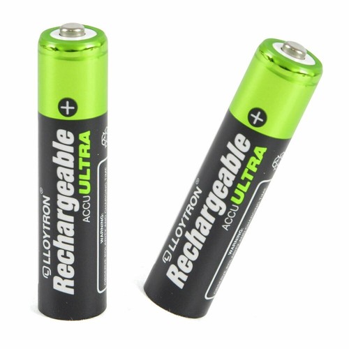 AAA Rechargeable Batteries High Capacity 1100mAh NiMH - Pack of 4 - Lloytron - Picture 9 of 12