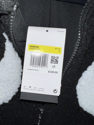 NikeSportswear Swoosh Full-Zip Jacket Black /White DD5620-010 Size S - Picture 4 of 6