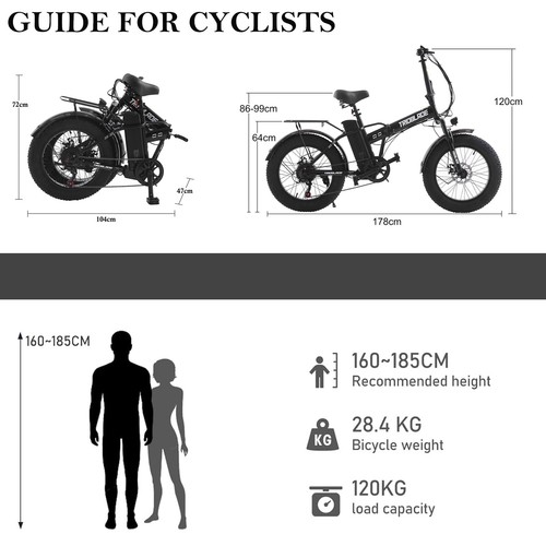 SHIMANO 20" Folding Electric Bike 36V 13Ah 250W City Ebike 15.5mph Fat Tire - Picture 12 of 12