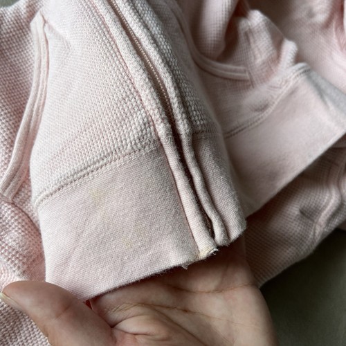 Vintage Baby Pink Thermal Styled juicy couture Zip Up (staining) Last Slide - Picture 4 of 4