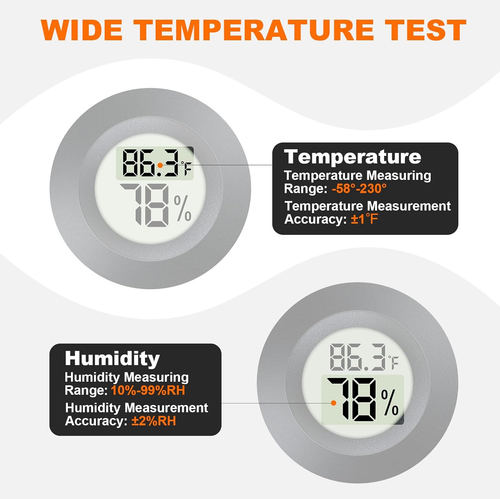 2 Pack Hygrometer Thermometer Mini Digital LCD Monitor Indoor/Outdoor Humidity  - Bild 3 von 12