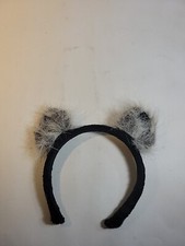 Fuzzy Kitty Ears Headband Custume Halloween One Size