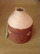 Vintage wtj Jacobson, Pa NEW HOPE Brown & Tan Fired Jug