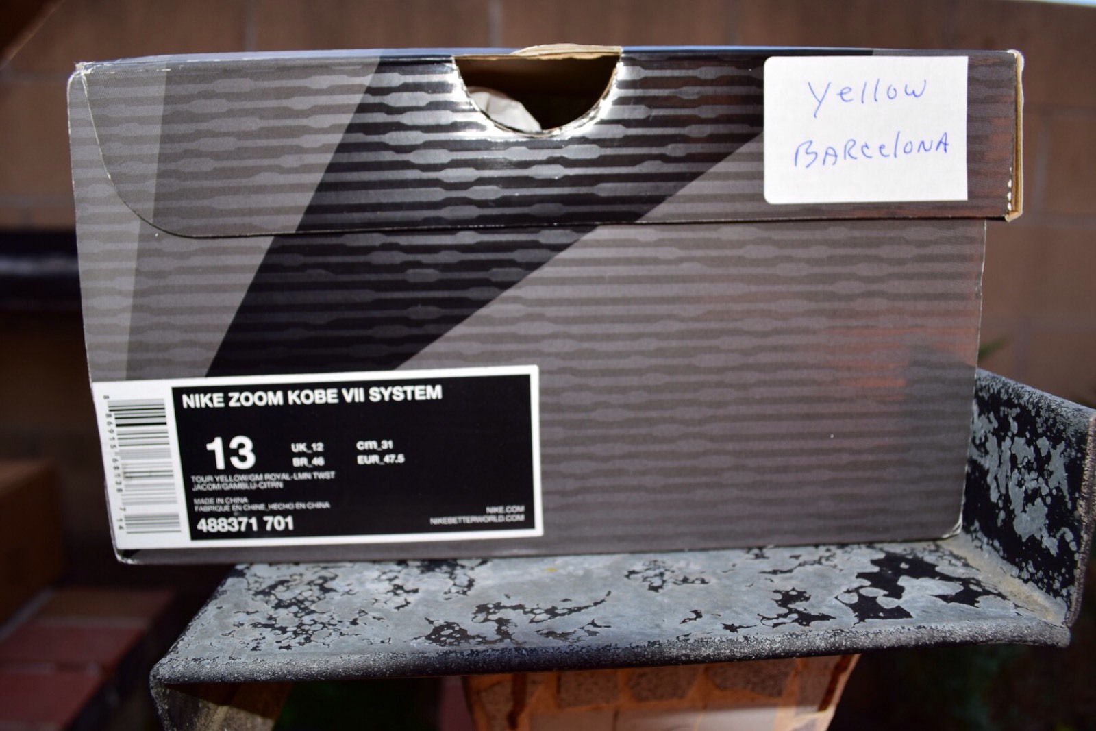 DS 2012 2012 2012 Nike Zoom Kobe VII 7 Barcelona Yellow bluee, Size 13 94eaab DS 2012 2012 2012 Nike Zoom Kobe VII 7 Barcelona Yellow bluee, Size 13 94eaab