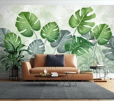 3D Monstera Leaves 29792 Wall Paper Wall Print Decal Deco Wall Mural CA Romy