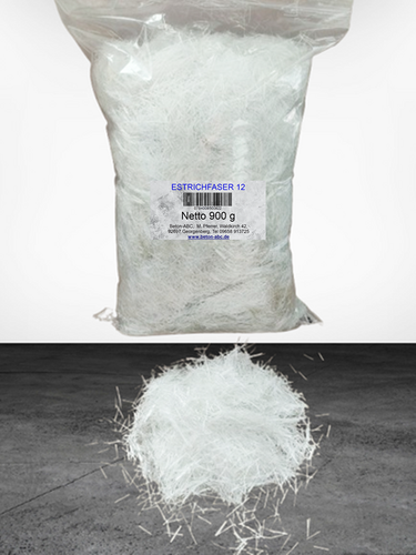 Estrich FASER 900 g für Beton Putz Gips 12 mm (Schwindriss-Schutz) - Bild 3 von 5