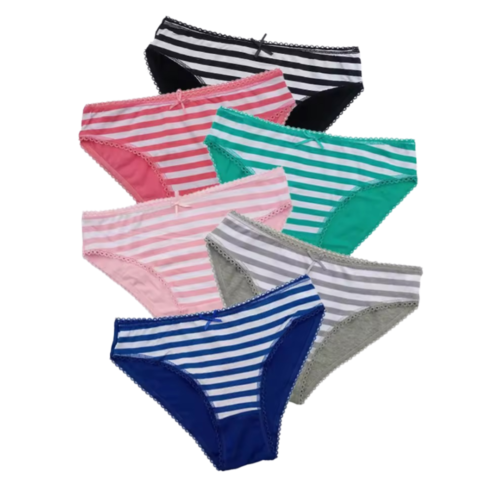 5 Pack Womens Cotton Underwear Striped - Bild 18 von 18