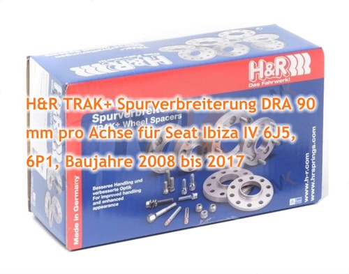H&R TRAK+ Placas de carril DRA 90mm/Eje para Seat Ibiza IV 6J5, 6P1 (2008-2017) - Imagen 3 de 4