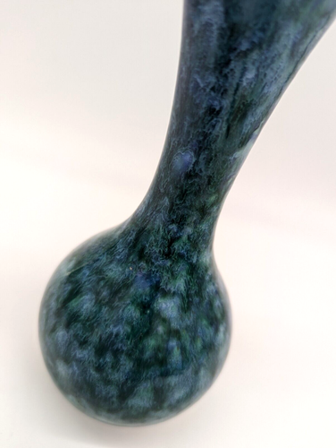 Vintage Haeger 4001 USA - Vaso con gemme blu verde acqua metà secolo MCM - Foto 5 di 10