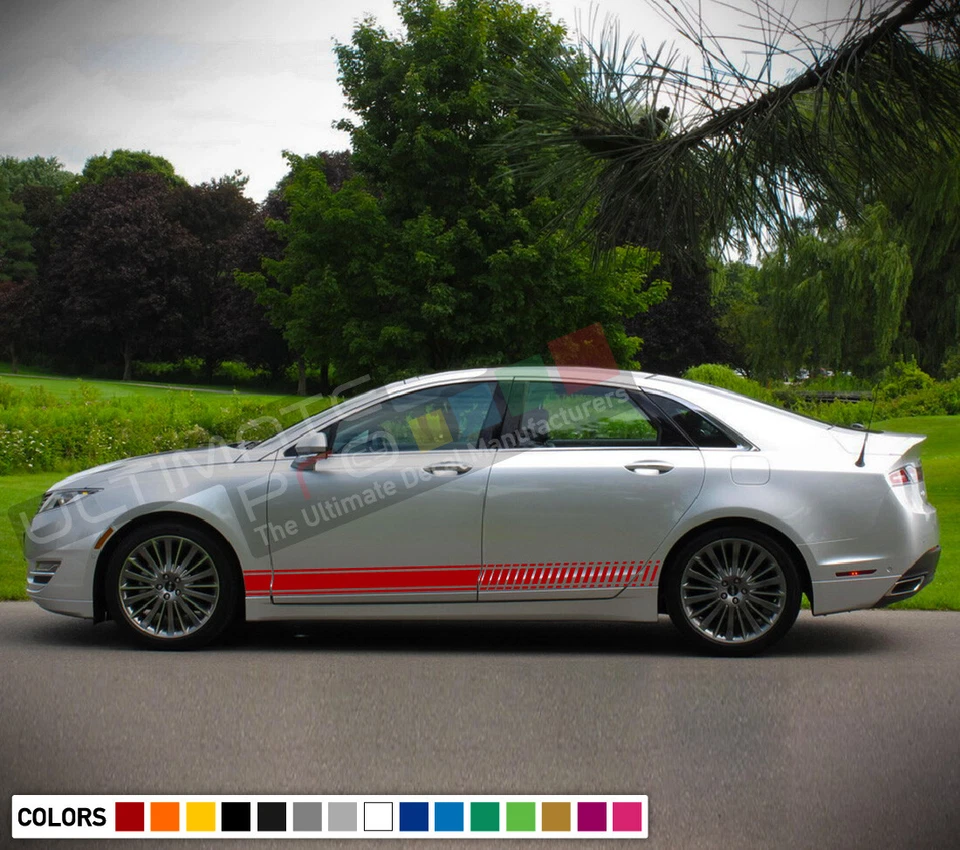 Kit de calcomanías adhesivas a rayas para parachoques de ala Lincoln MKZ vinilo Sport Turbo 2018 2017 Foto 3 de 4